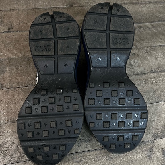 GUCCI Rython GG Beige Monogram Blue Sz 10.5 - Picture 8 of 9